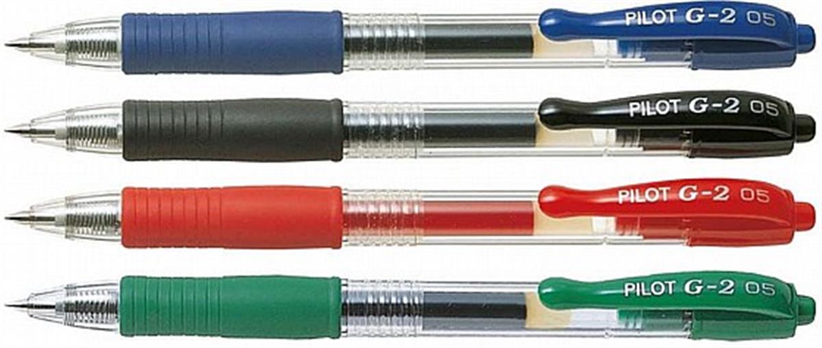 עט לחצן ג'ל G2 פיילוט 0.5 ( לבחור צבע )