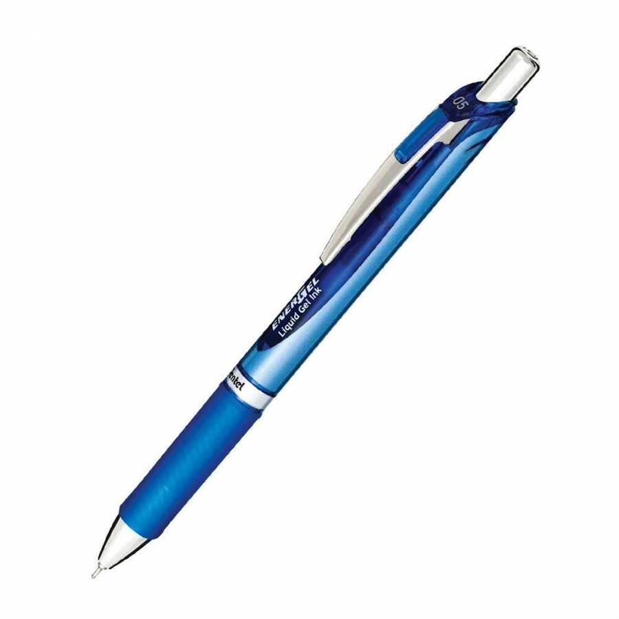 עט לחצן פנטל ג'ל גריפ 0.5 כחול BLN75