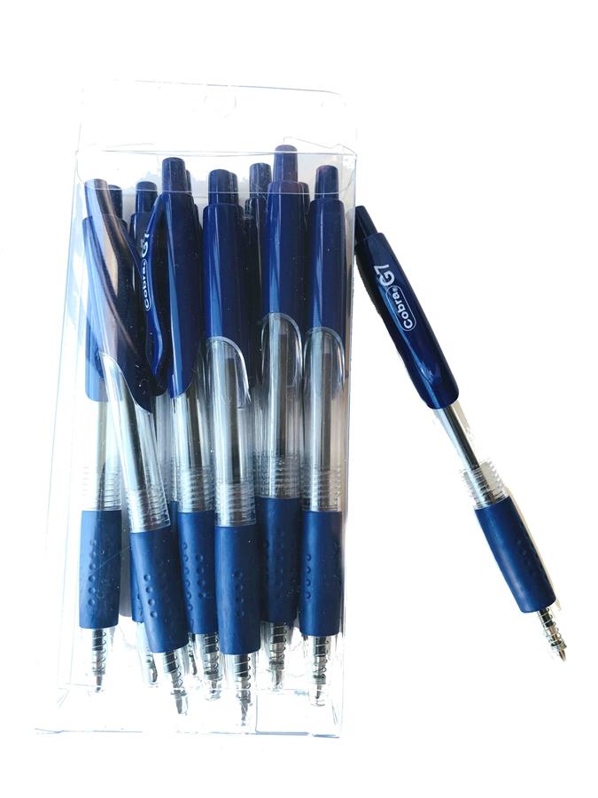 עט לחצן 12 יח  1.0 כחול