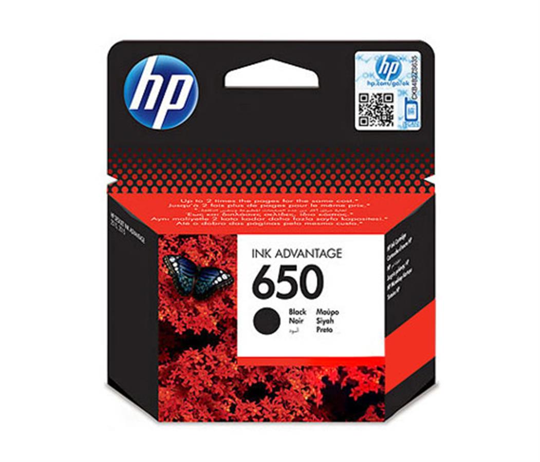 ראש דיו שחור HP 650 מקורי