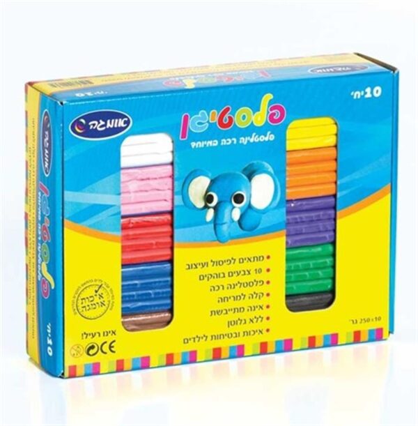 פלסטלינה מעורב 10 יח 2.5 ק"ג - אומגה