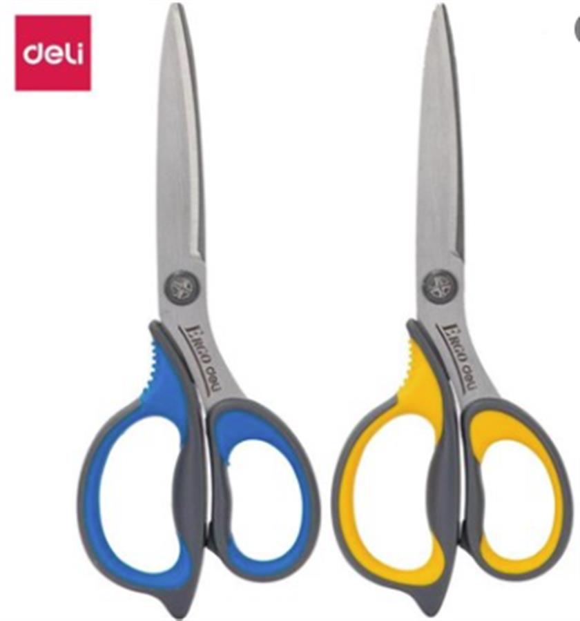 מספריים 6.8 ידית גומי DELI