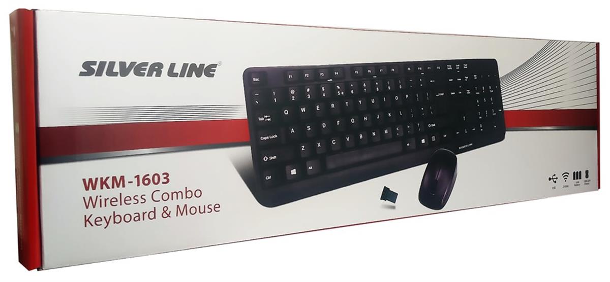 סט אלחוטי עכבר ומקלדת SILVERLINE 1603