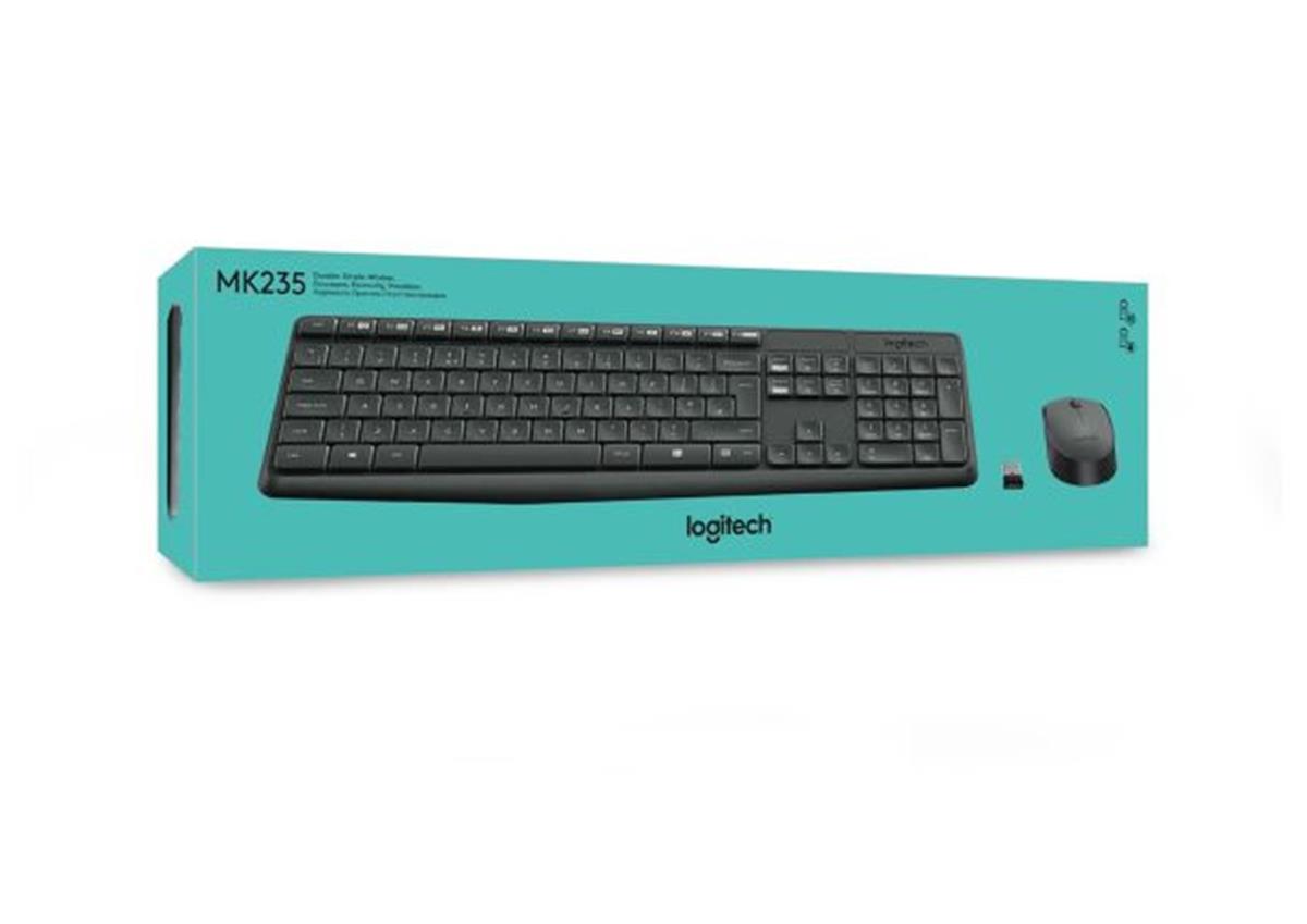 סט מקלדת אלחוטית LOGITECH MK235