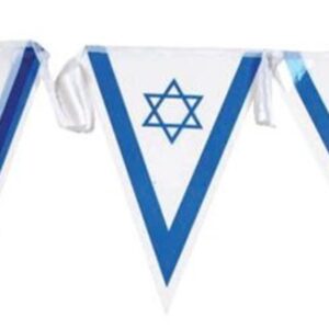 שרשרת דגלים משולשים 3 מטר יום העצמאות