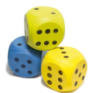 זוג קוביות ספוג 6 ס"מ במגוון צבעים