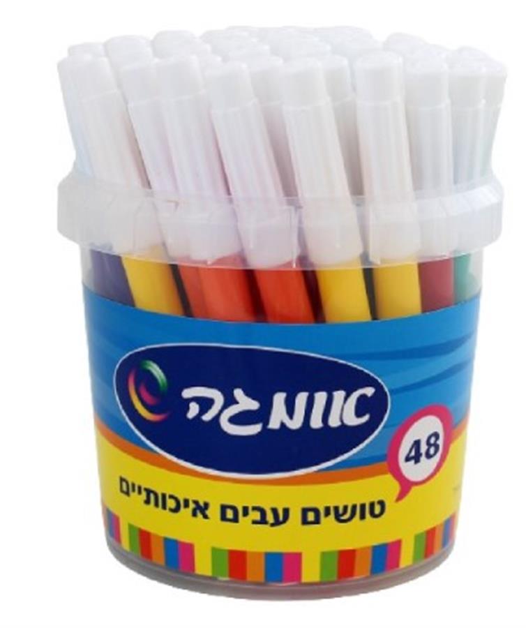 טושים עבים בכוס 48 יח אומגה