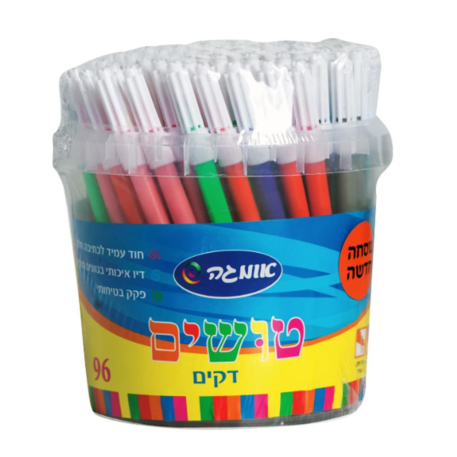 טושים דקים בכוס 96 יח אומגה