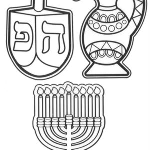 שקפים לצביעה חנוכה 18 יח'