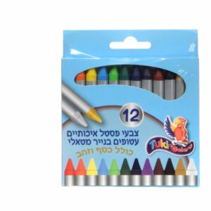 צבעי פסטל דק 12 יח' תוכי
