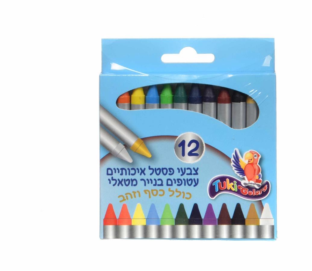 צבעי פסטל דק 12 יח' תוכי