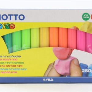 פלסטלינה 12 גוונים זוהרים-גיאוטו