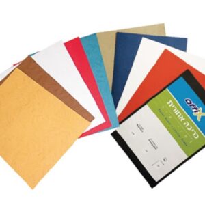 דף כריכה דמוי עור 100 יח' חום