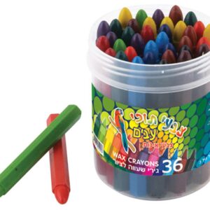 צבעי פסטל תוכי ג'מבו 36 יח' בכוס